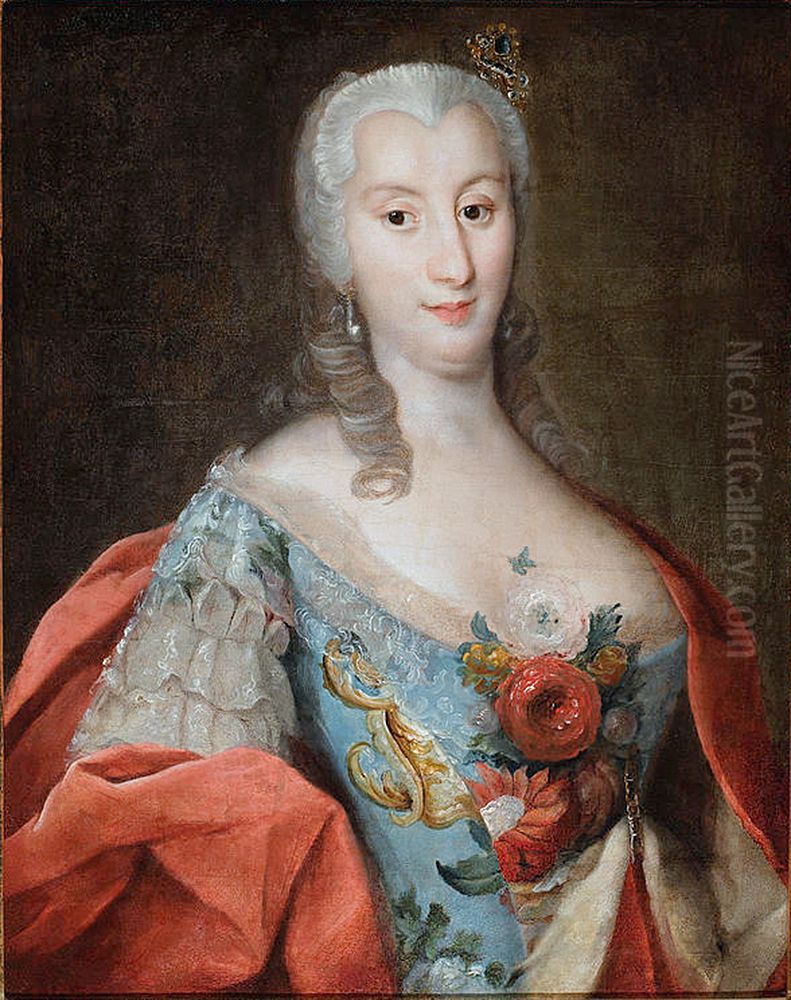 Portrait of Ludwika Honorata Lubomirska nee Pociej (d. 1786), wife of the Kiev voivode Oil Painting by Augustyn Mirys