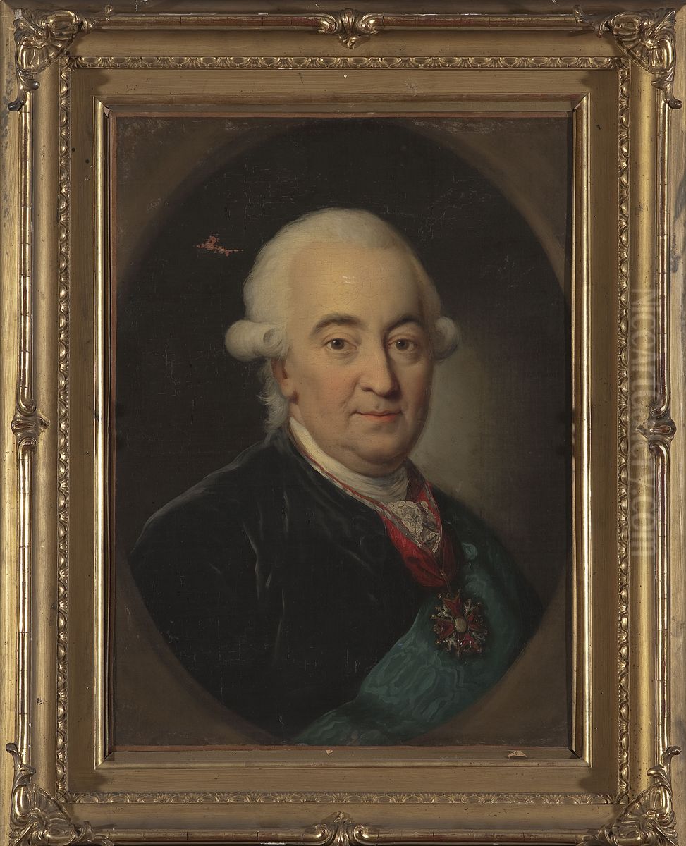 Portrait of Jean Frederic de Medem Oil Painting by Josef Grassi