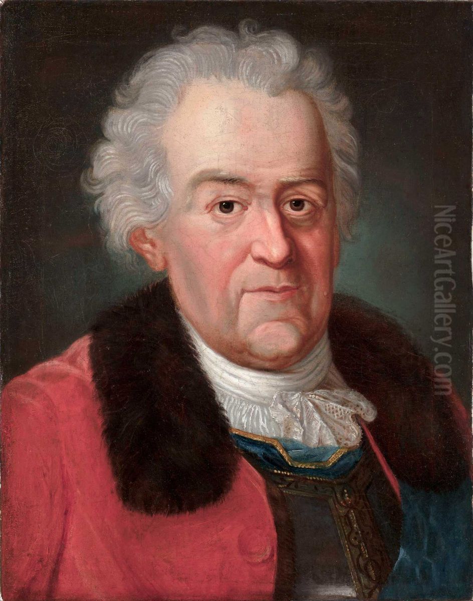 Portrait of Stanislaw Poniatowski (1676-1762), king's father Oil Painting by Marcello Bacciarelli