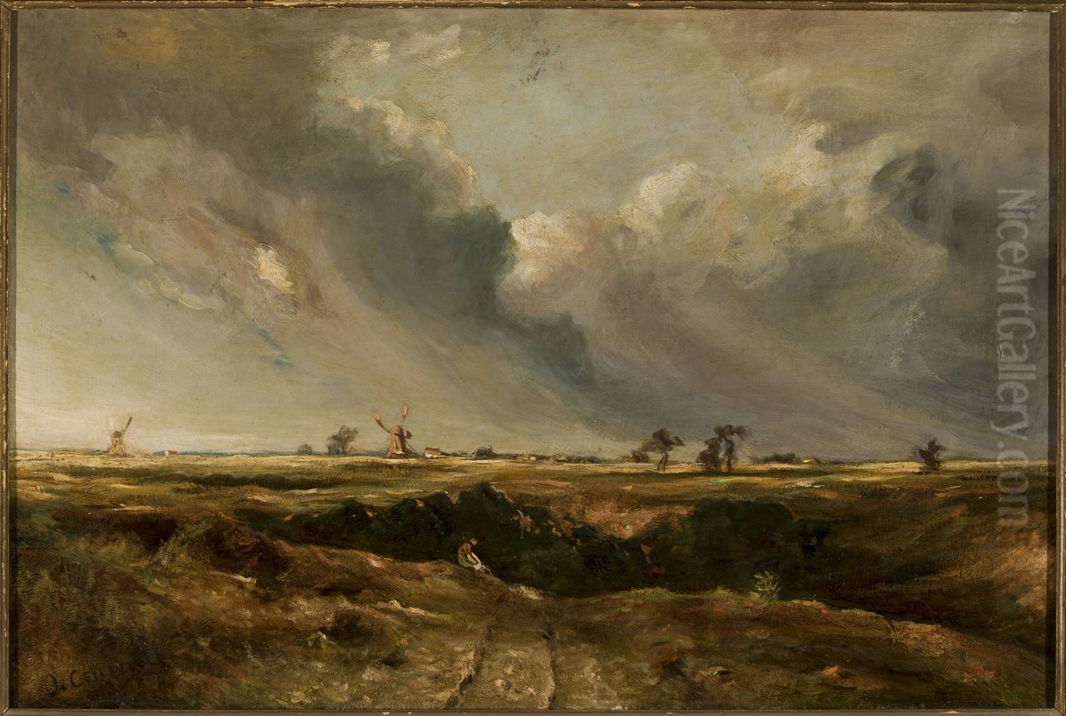 Landscape with windmills Oil Painting by John Crome Landscape with windmills Oil Painting by John Crome