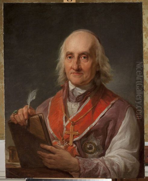 Portrait of Jan Albertrandi (1731-1808) Oil Painting by Marcello Bacciarelli