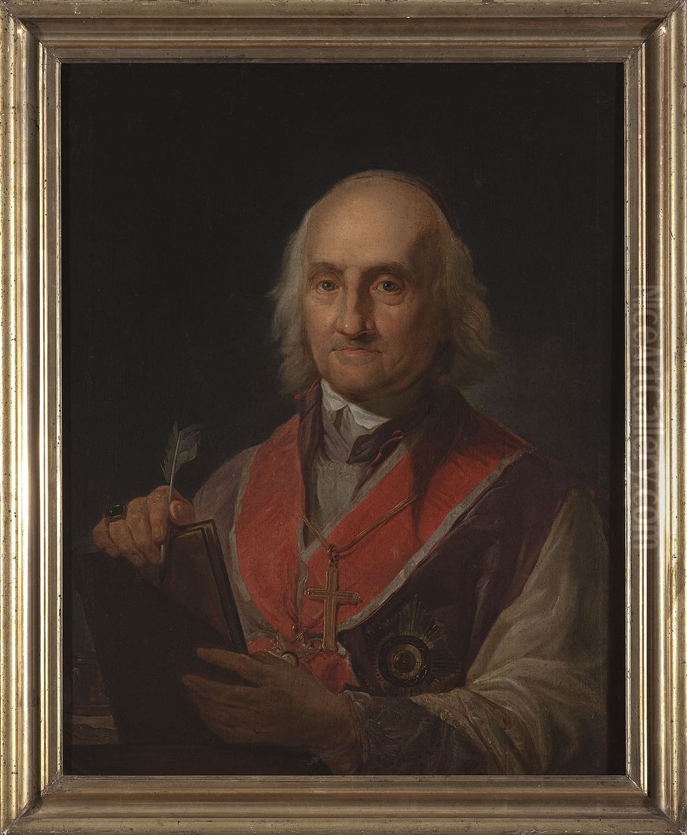 Portrait of John Baptist Albetrandi (1731-1808), bishop Oil Painting by Marcello Bacciarelli