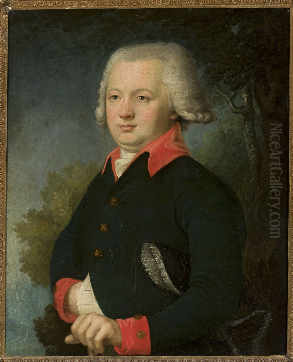 Portrait of a young man Oil Painting by Vladimir Borovikovsky