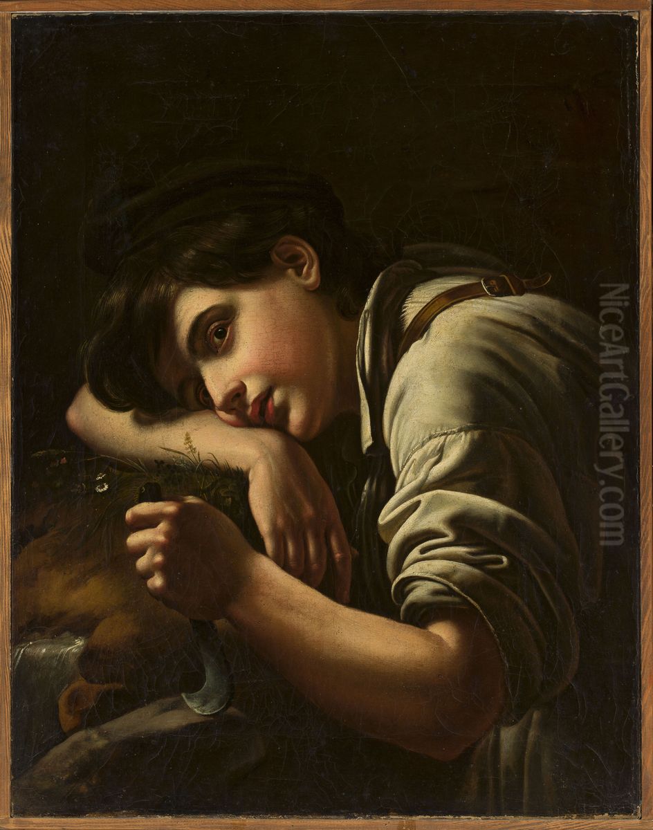 Gardener resting Oil Painting by Orest Kiprensky