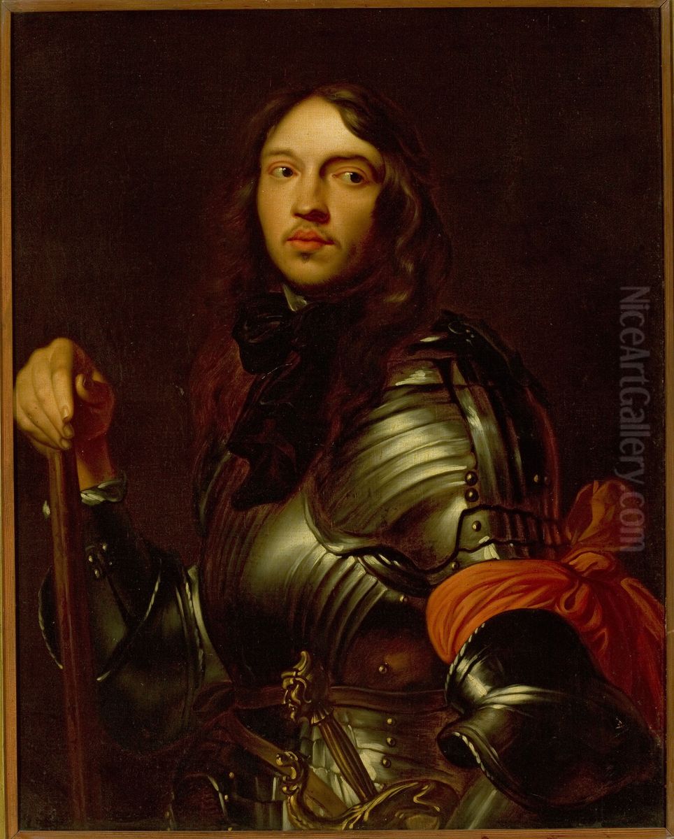 Portrait of a young man in armour Oil Painting by Sir Anthony Van Dyck