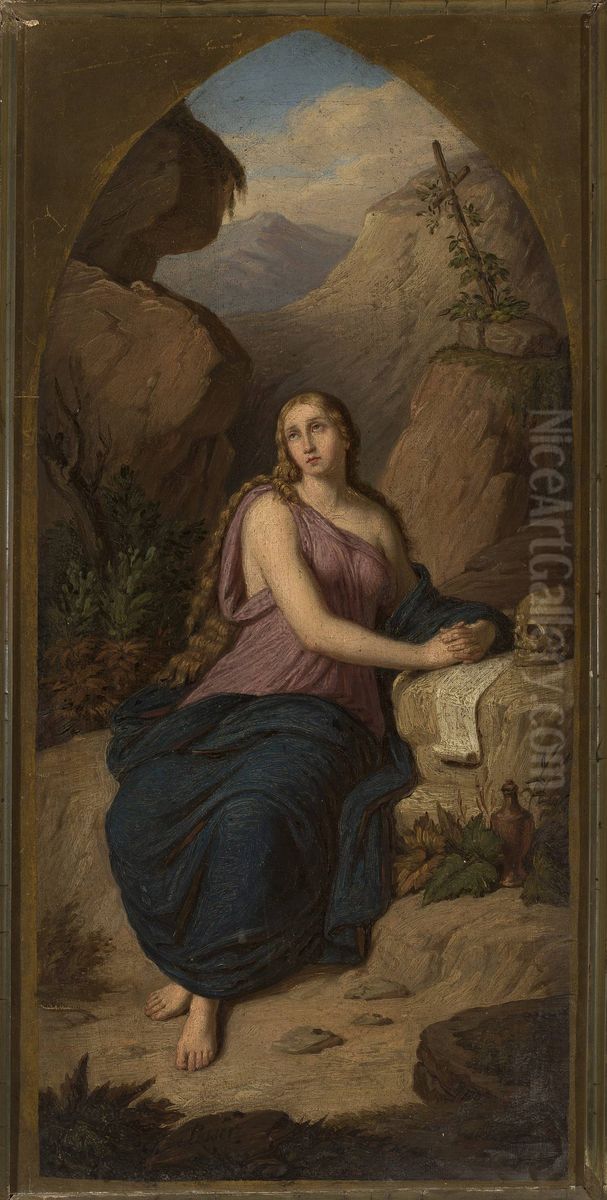 St. Mary Magdalene Oil Painting by Aleksander Lesser