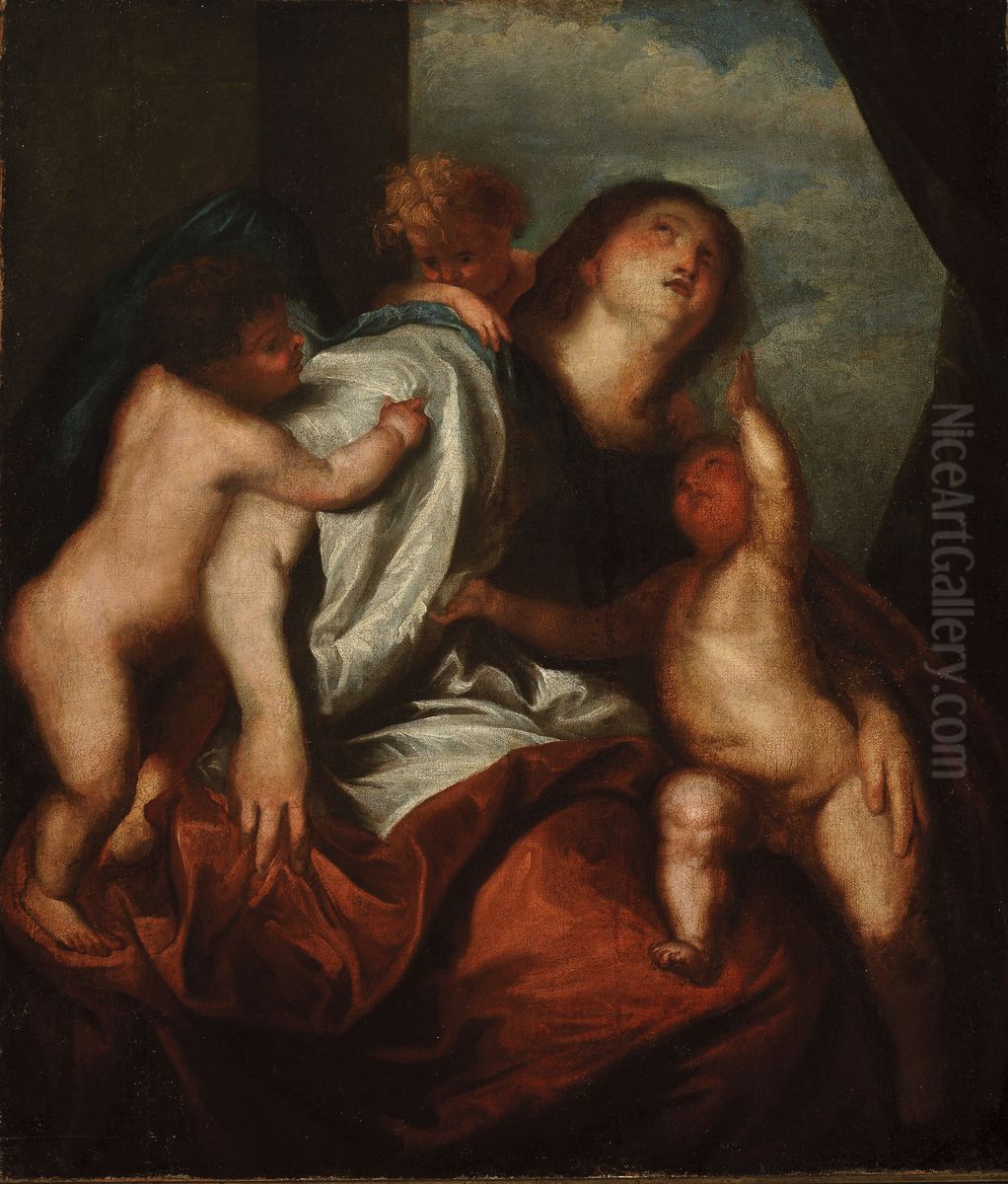 Charity (Caritas) Oil Painting by Sir Anthony Van Dyck