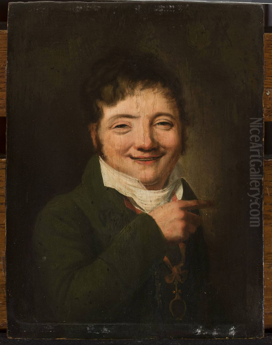 Portrait of Alojzy Zolkowski (father) Oil Painting by Jan Feliks Piwarski