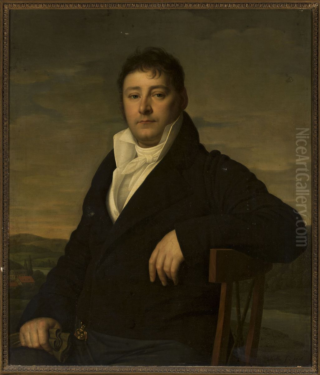 Portrait of Valentin Hellmann Oil Painting by Heinrich Christoph Kolbe