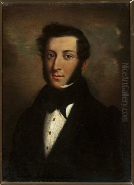 Portrait of Jozef Weglenski Oil Painting by Aleksander Kokular