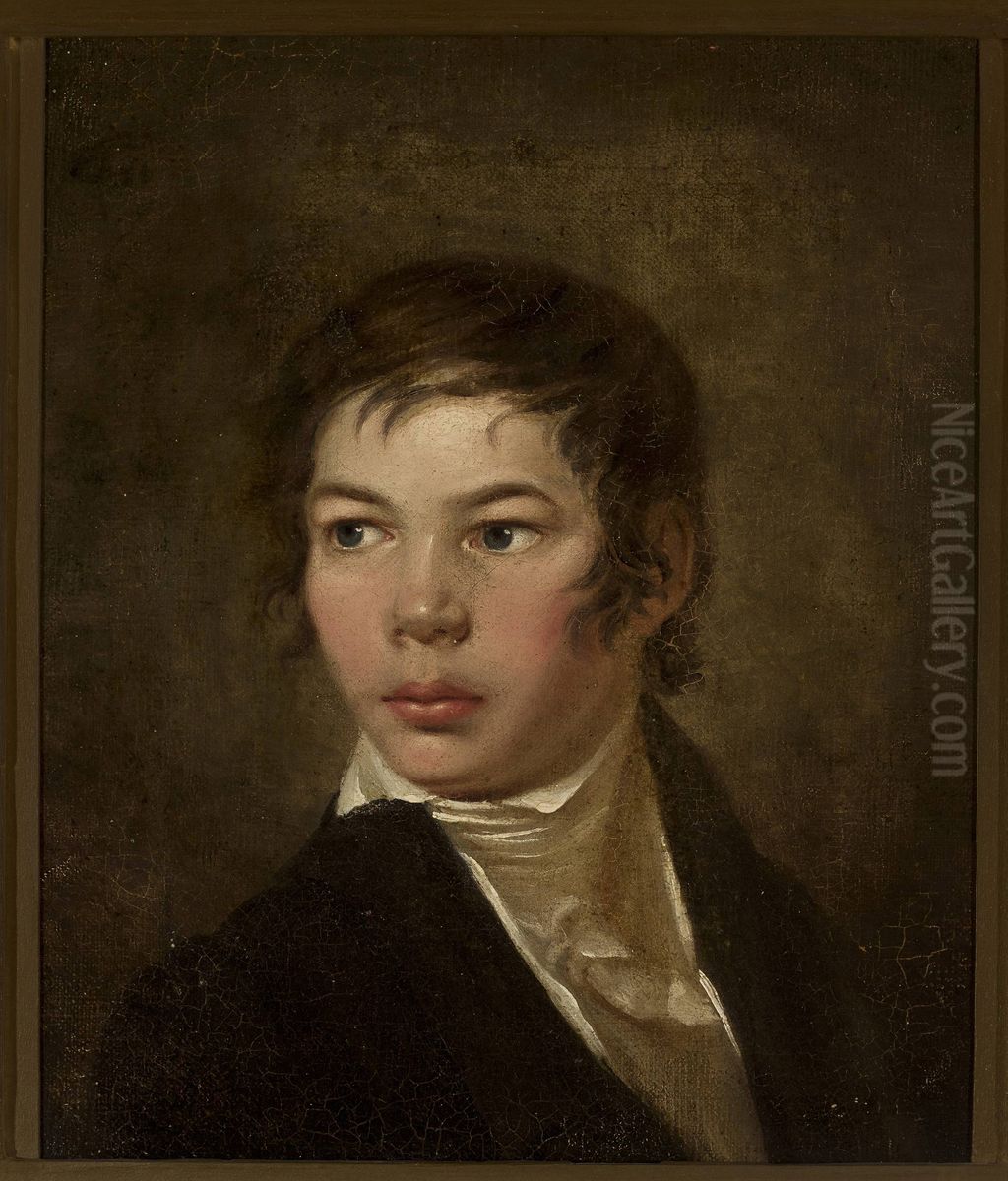 Portrait of Edward Jan Romer (1806-1878) Oil Painting by Jan Rustem