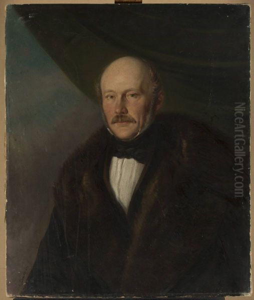 Portrait of Edward Szydlowski Oil Painting by Antoni Ziemiecki