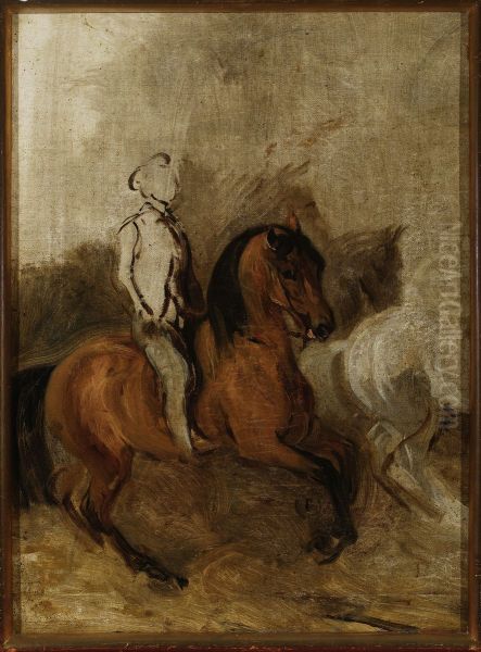 Horseman, sketch Oil Painting by Piotr Michalowski