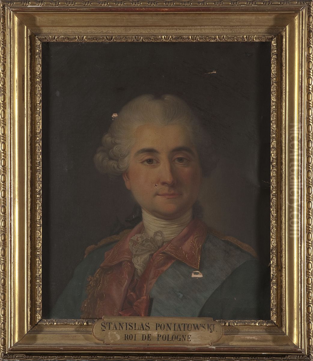 Portrait of Stanislaw August Poniatowski, King of Poland Oil Painting by Marcello Bacciarelli