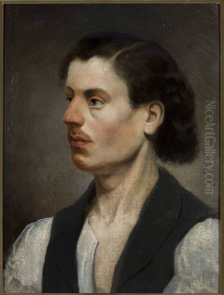 Self-portrait Oil Painting by Franciszek Tepa