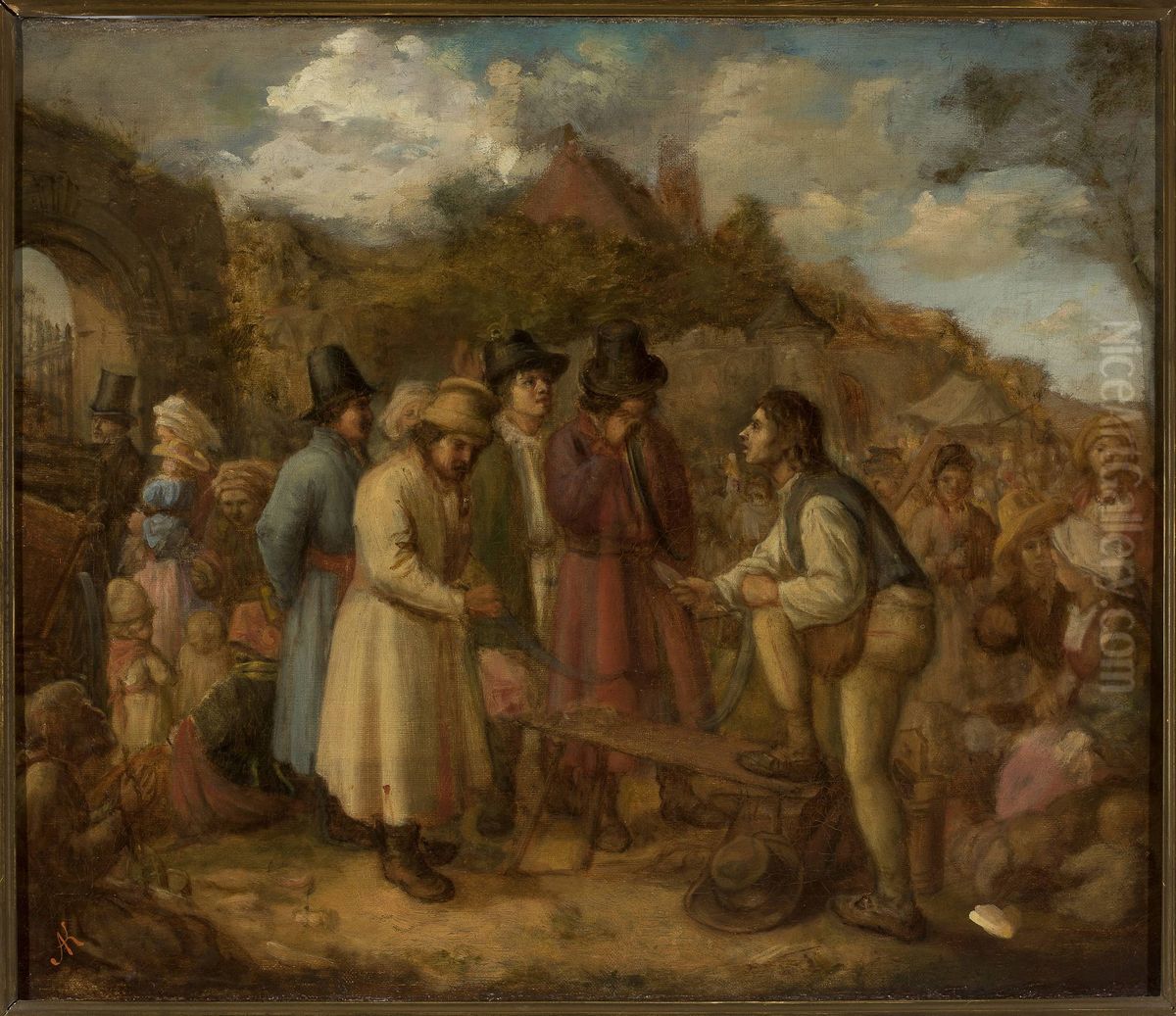 Fair in Tyniec Oil Painting by Aleksander Kotsis