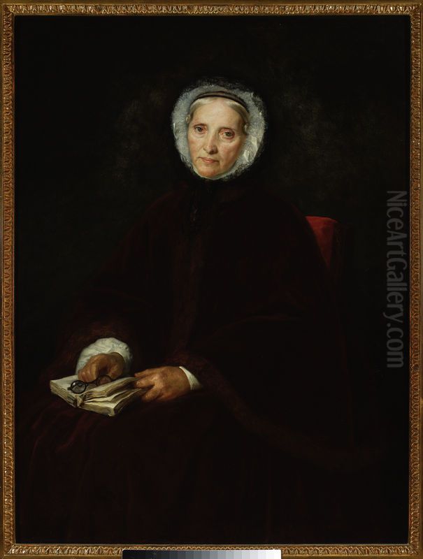 Portrait of Babetta Singer, artist's aunt Oil Painting by Henryk Rodakowski