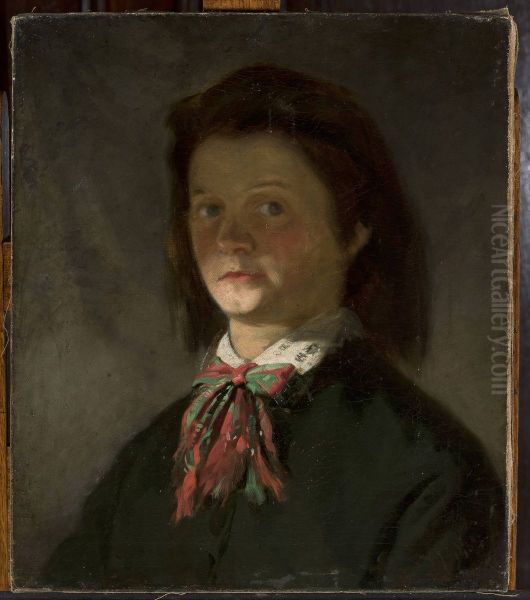 Portrait of artist's wife Oil Painting by Ksawery Pillati