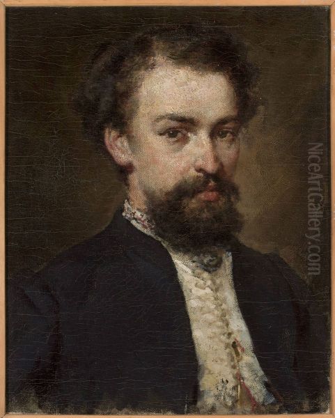 Portrait of Wlodzimierz de Rosenwerth Ruzycki Oil Painting by Witold Pruszkowski
