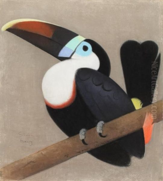 Le Toucan Oil Painting by Simon Albert Bussy