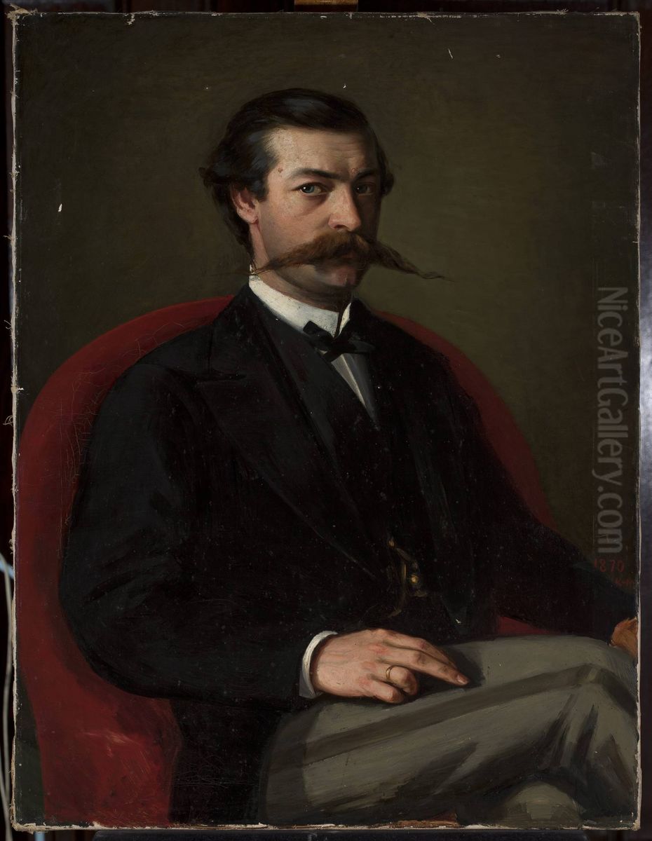 Portrait of a man Oil Painting by Karol Miller
