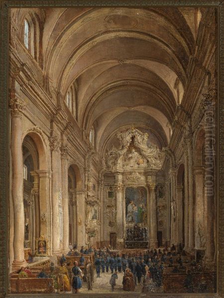 Church of the Nuns of the Visitation in Warsaw Oil Painting by Marcin Zaleski