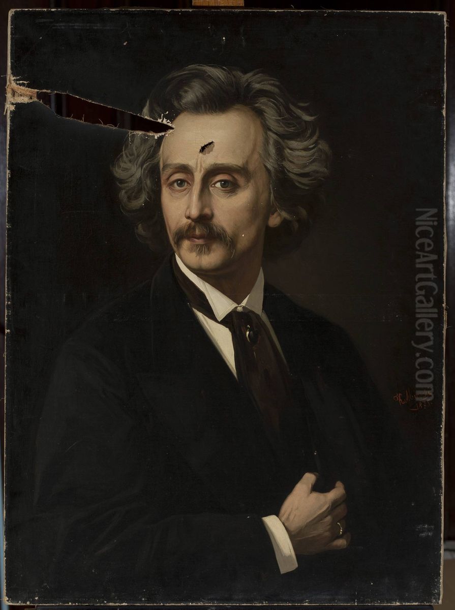 Self-portrait Oil Painting by Kazimierz Mirecki