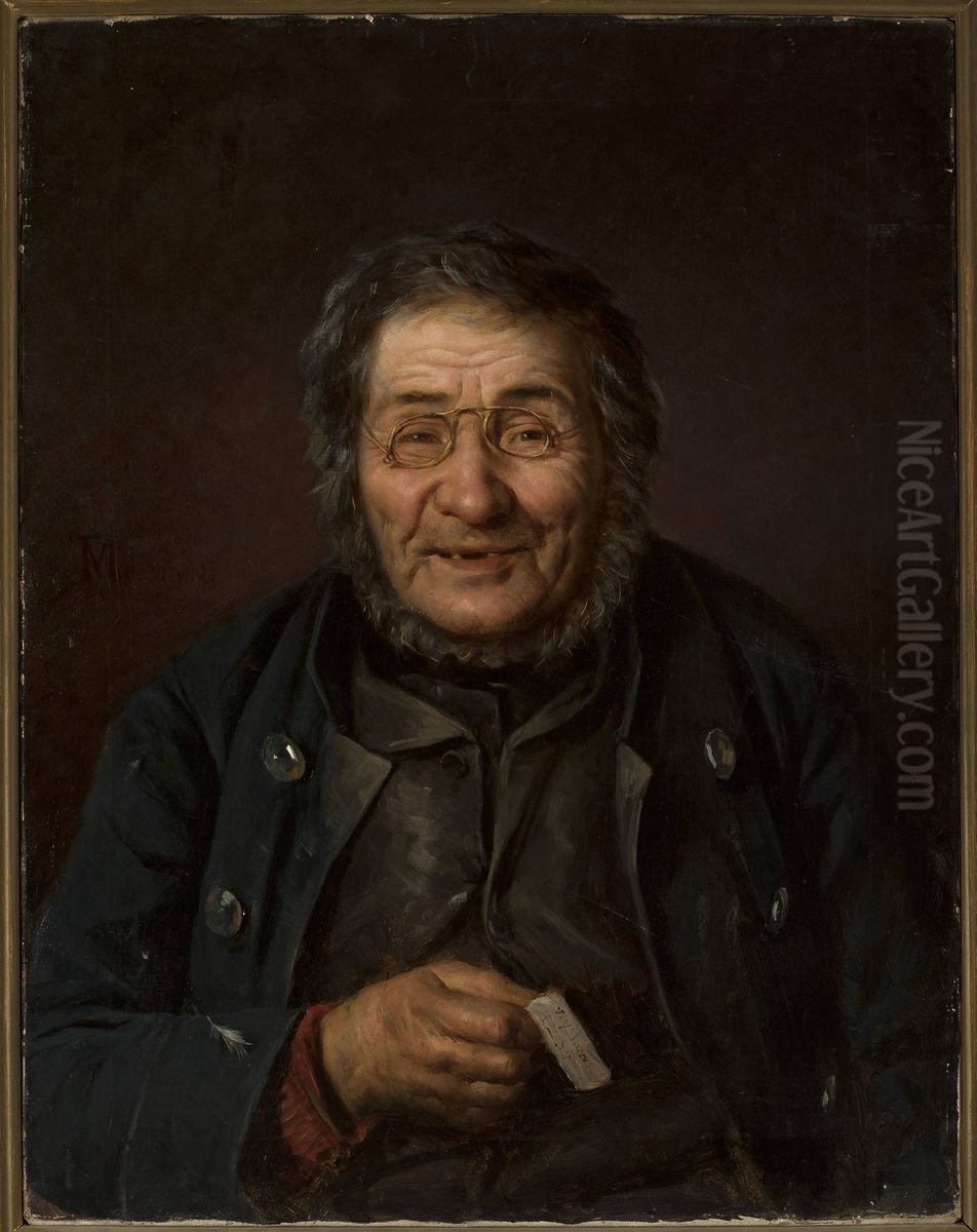 Portrait of Ambrozy Mieroszewski Oil Painting by Tytus Maleszewski