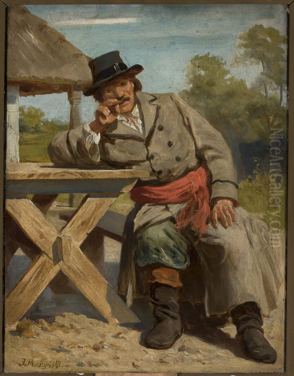 Man from Lowicz Oil Painting by Julian Maszynski