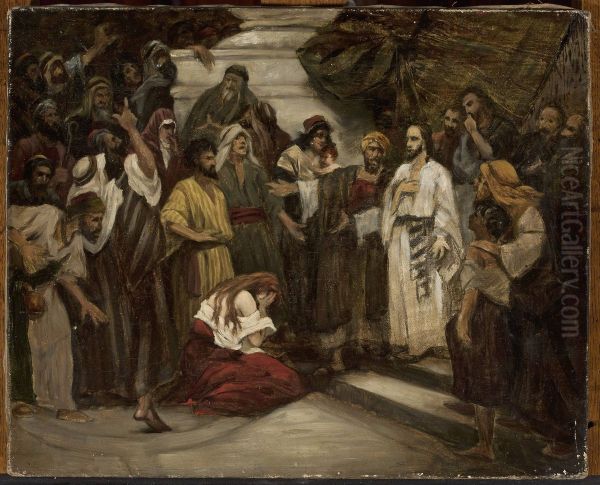 Adulteress Oil Painting by Henryk Siemiradzki