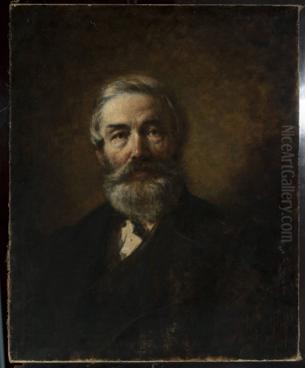 Portrait of a man Oil Painting by Wilhelm Leopolski