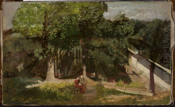Garden fragment Oil Painting by Julian Maszynski