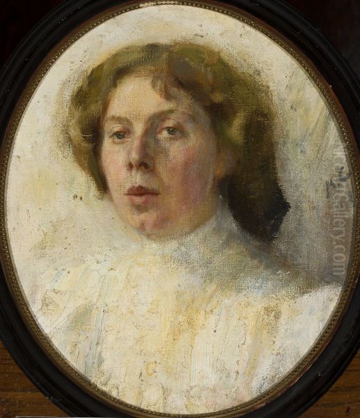 Portrait of a woman Oil Painting by Valentin Serov