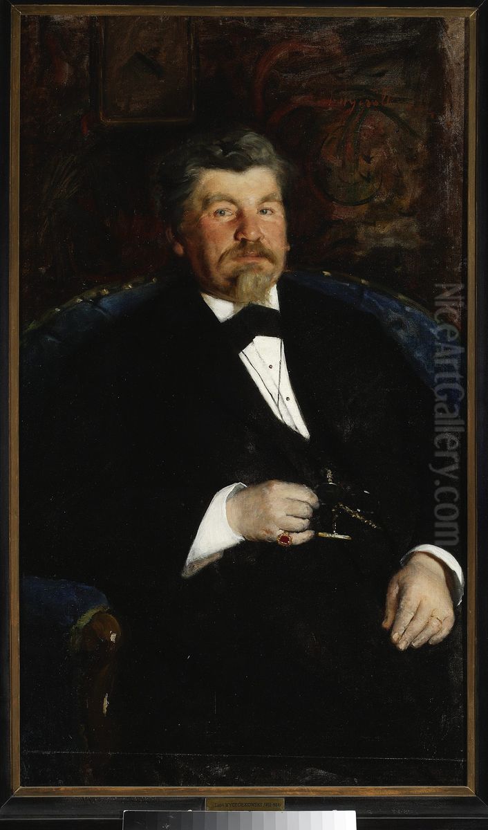 Portrait of a man Oil Painting by Leon Wyczolkowski