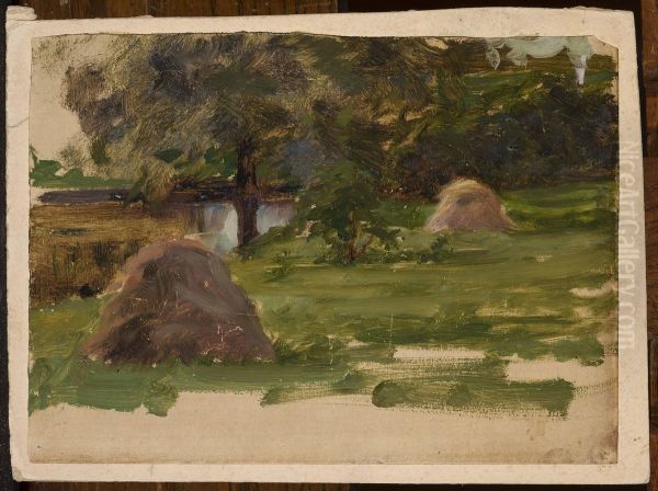 Study from Podolia Oil Painting by Jan Ciaglinski