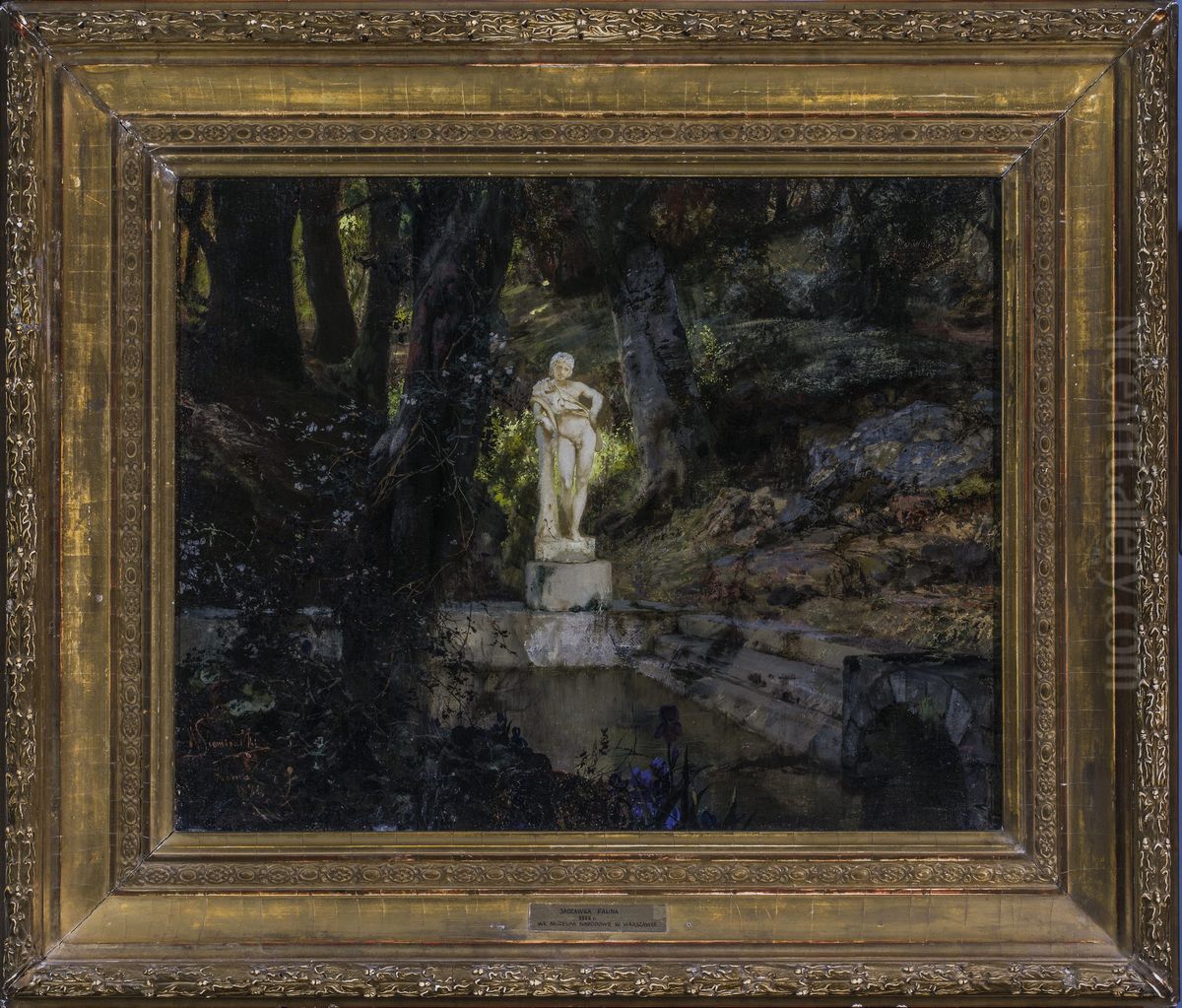 Faun's pond Oil Painting by Henryk Siemiradzki