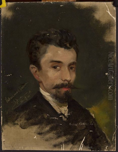 Portrait of Tadeusz Rybkowski Oil Painting by Tadeusz Ajdukiewicz