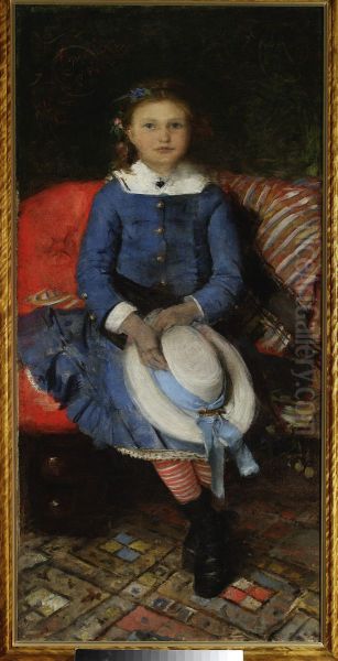Portrait of the artist's sister Oil Painting by Leon Wyczolkowski