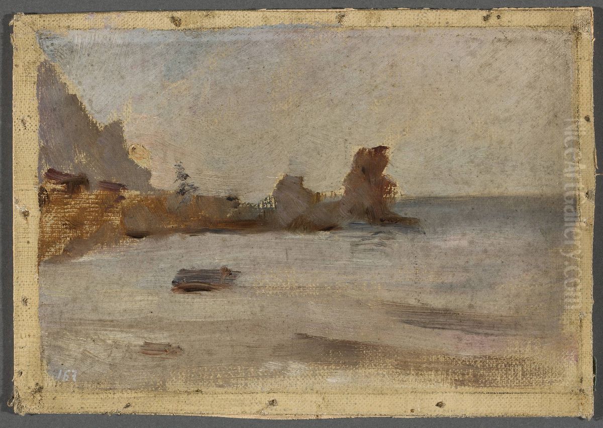 Seaside in Gurzuf. From the journey to Crimea Oil Painting by Jan Ciaglinski