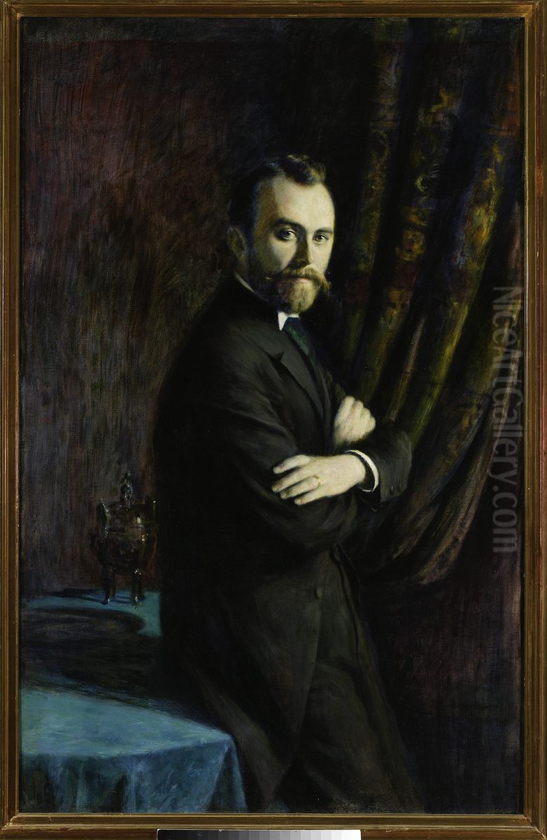 Portrait of Konrad Dynowski Oil Painting by Wladyslaw Podkowinski