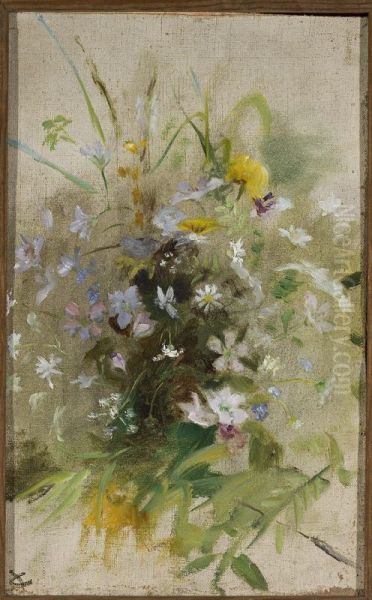 Wild flowers Oil Painting by Jan Ciaglinski