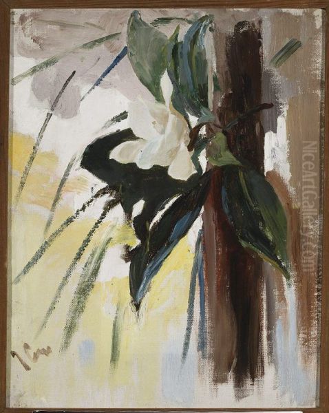 Magnolias Oil Painting by Jan Ciaglinski