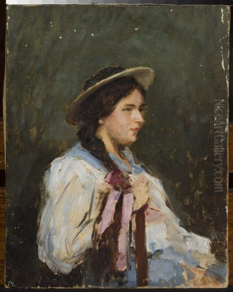 Portrait of a woman Oil Painting by Jan Ciaglinski