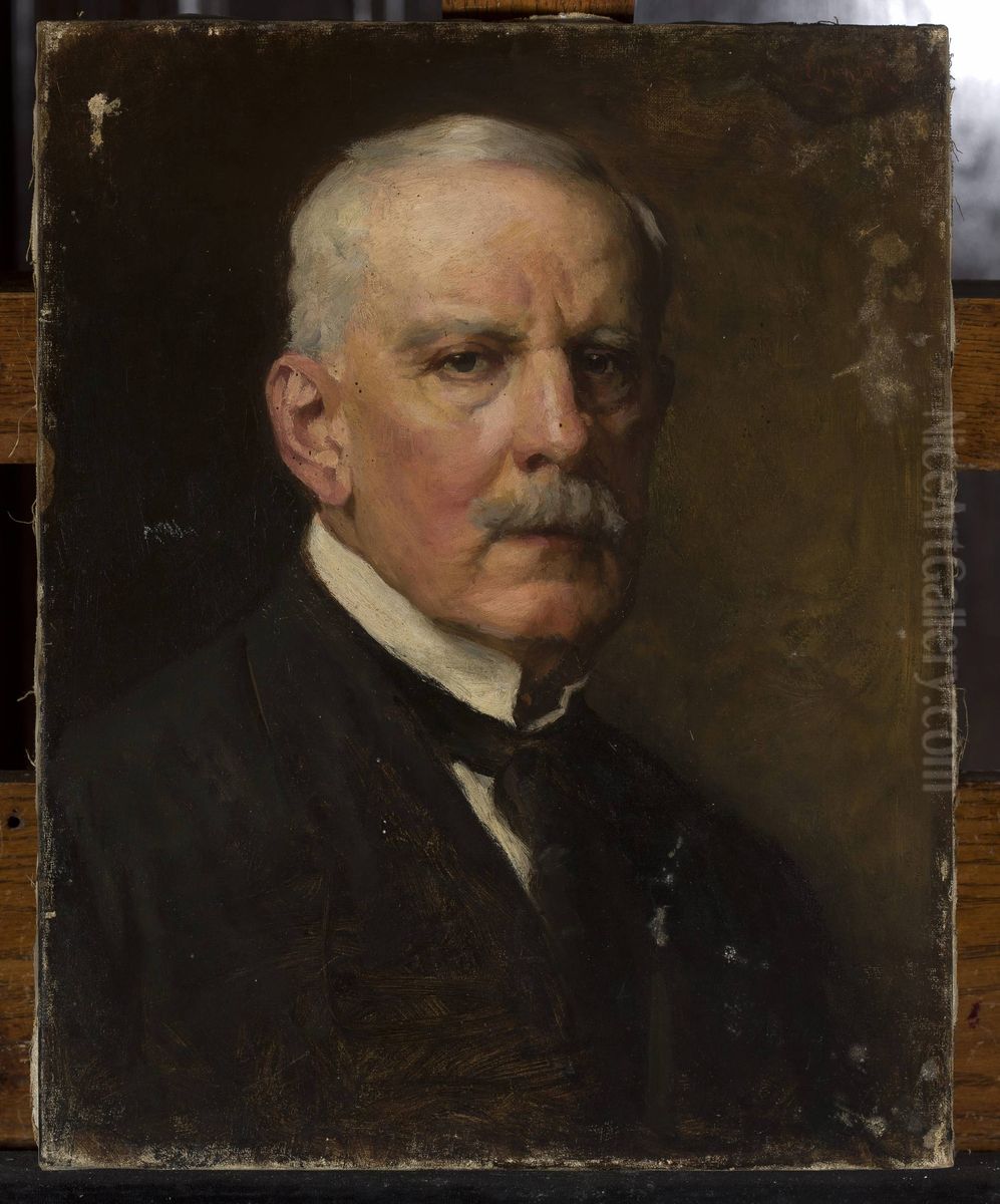 Portrait of an old man Oil Painting by Leopold Horovitz
