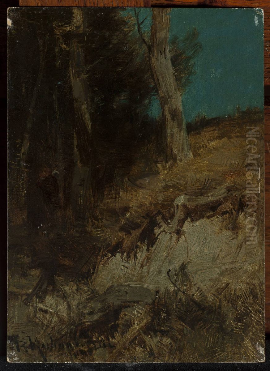 Nocturnal landscape Oil Painting by Roman Kochanowski