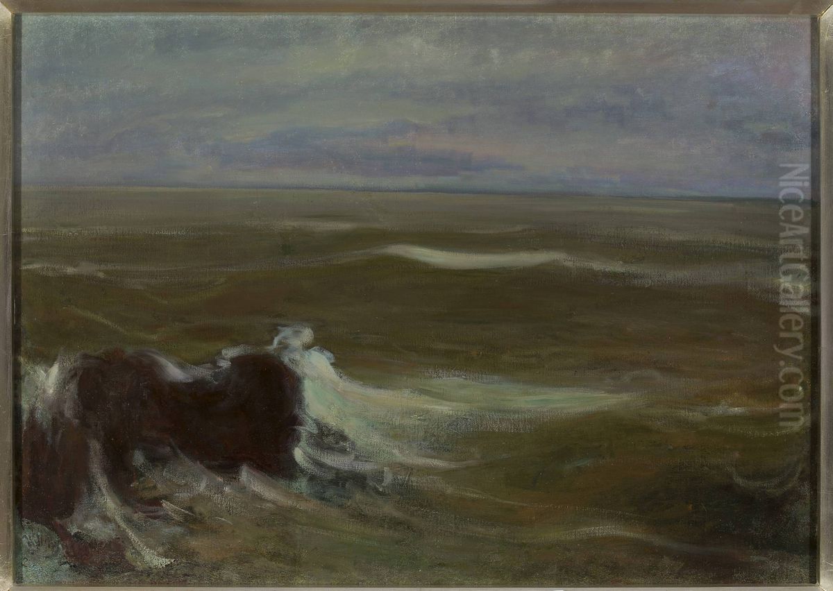 Rough sea Oil Painting by Wladyslaw Slewinski