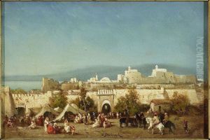 Southern landscape with staffage