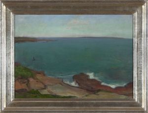 Marine landscape with a small boat