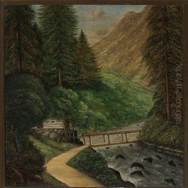 Mill in Ansee Oil Painting by Cyprian Lachnicki