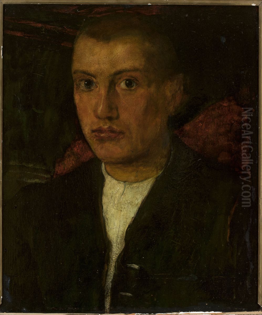 Self-portrait Oil Painting by Fritz Boehle